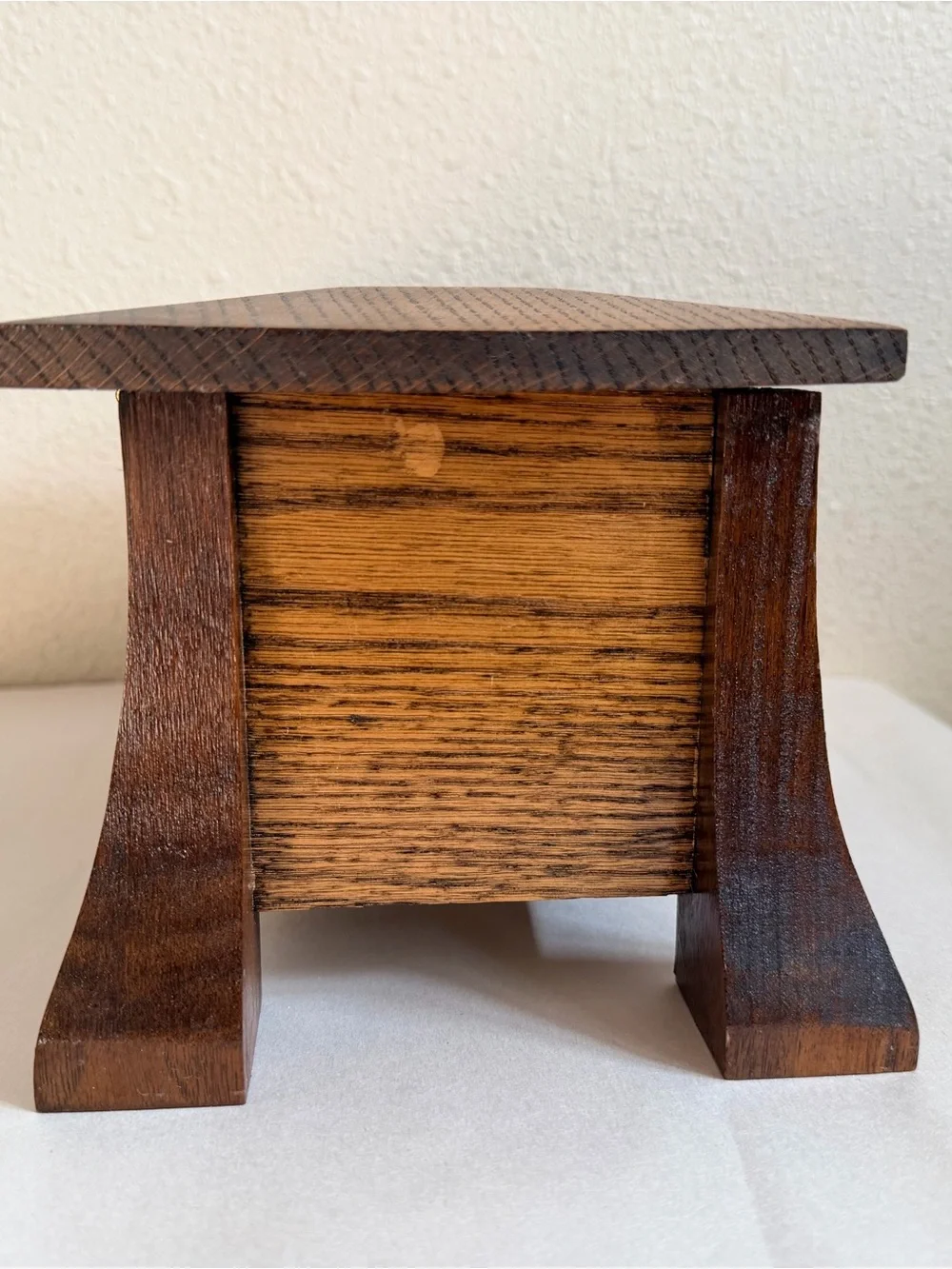 Handcrafted Oak Wood Keepsake Box Rustic Mission Style Storage Box Handmade